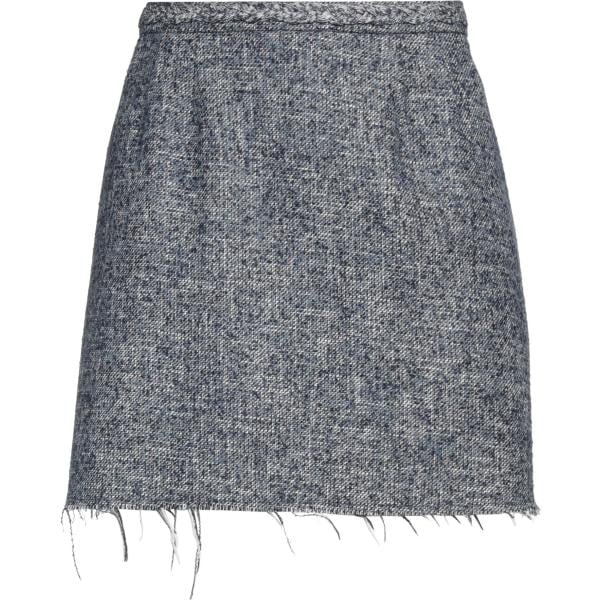 Minigonna da donna in grigio scuro corto con zip in lana RED Valentino RED Valentino