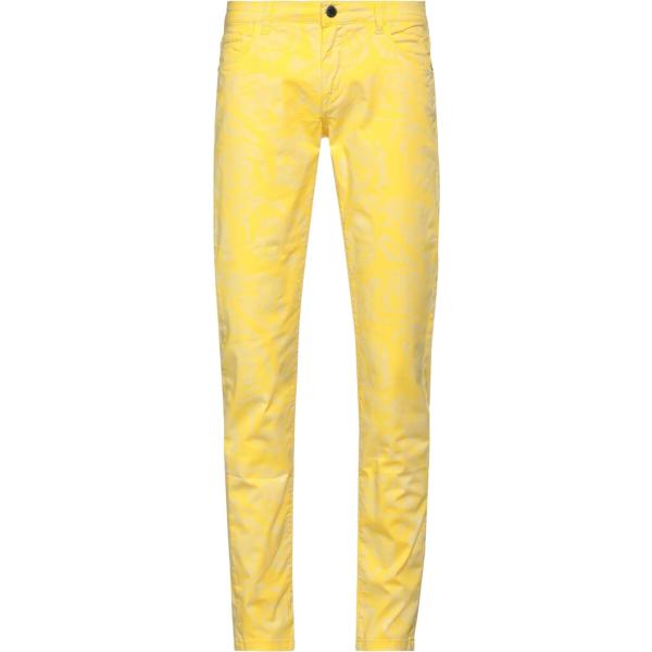 pantaloni Trussardi Collection giallo a fiori