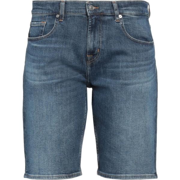 shorts 7 For All Mankind blu tinta unita