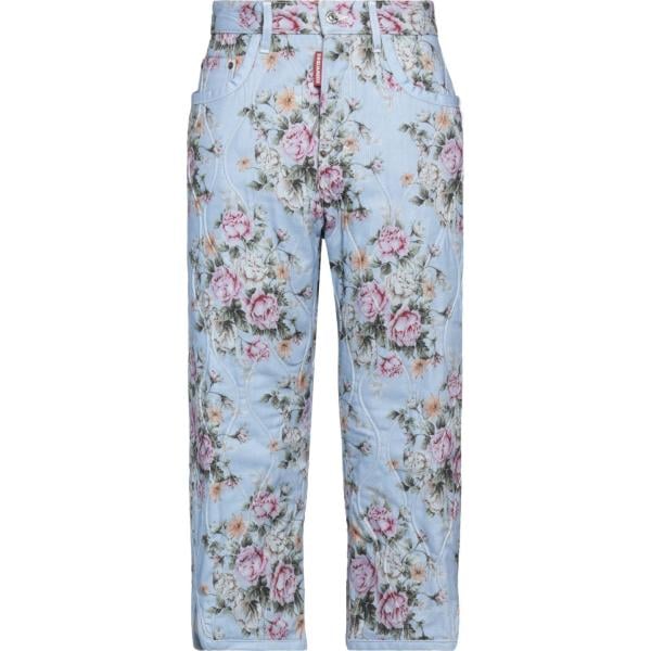 pantaloni Dsquared2 blu a fiori