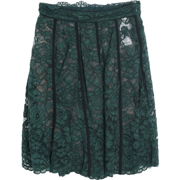 minigonna da donna in nero pece con pizzo corto con zip in viscosa Elisabetta Franchi