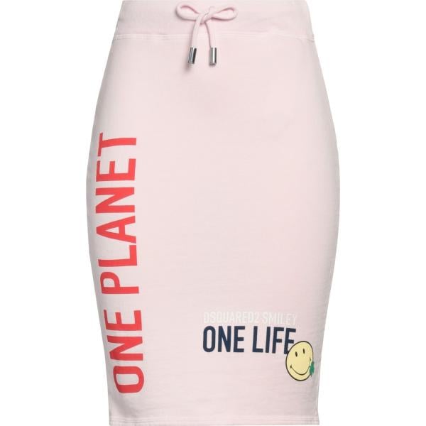 Minigonna da donna in rosa chiaro con stampe corto con coulisse in plush Dsquared2 Dsquared2