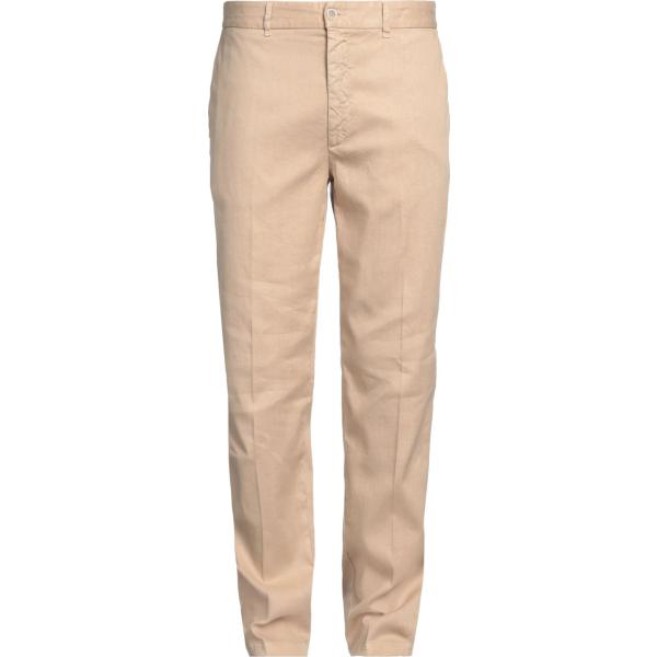 pantaloni 120% Lino marrone tinta unita