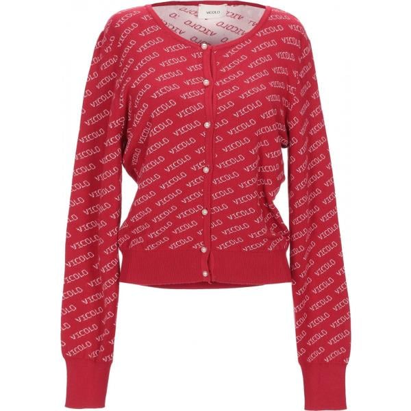 cardigan Vicolo rosso tinta unita