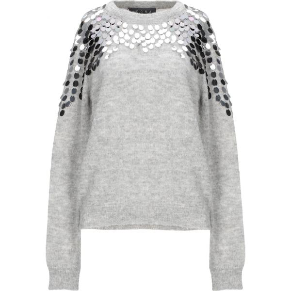 pullovers ICONA by KAOS grigio tinta unita