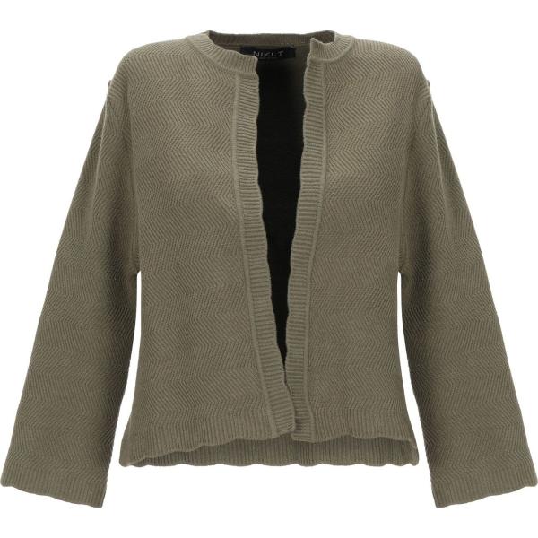 cardigans Niki.t verde tinta unita