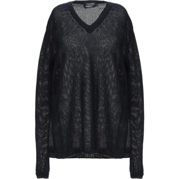 pullover S Max Mara blu tinta unita
