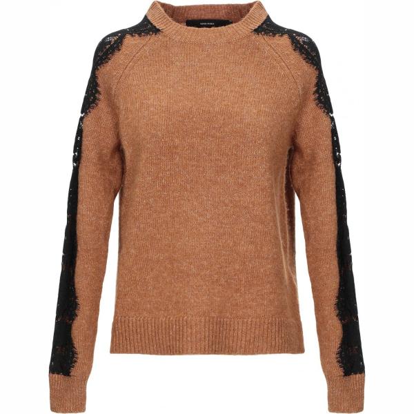 Pullover con pizzo melange lavorato a maglia collo tondo a maniche lunghe elasticizzato Vero Moda multicolore