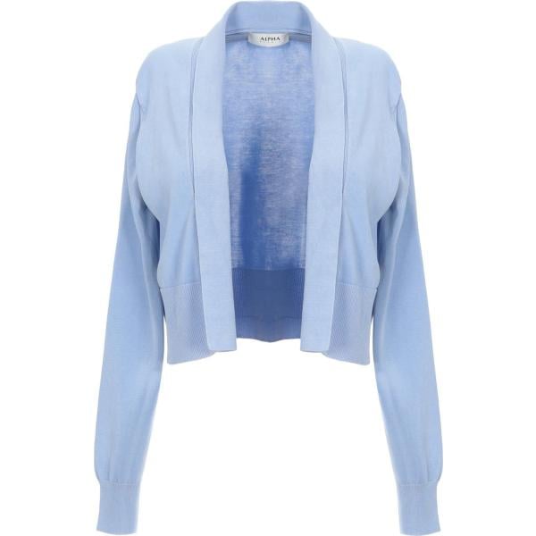 cardigans Alpha Studio blu tinta unita