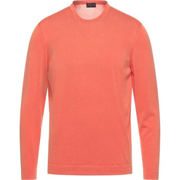 pullovers Drumohr arancione tinta unita