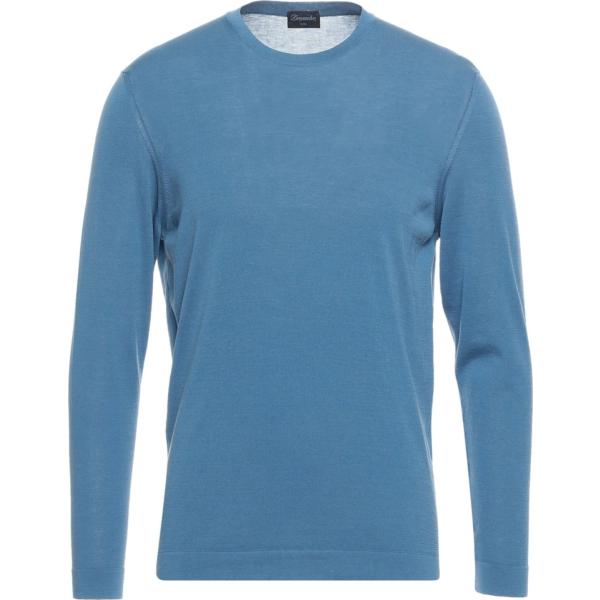 pullovers Drumohr blu tinta unita