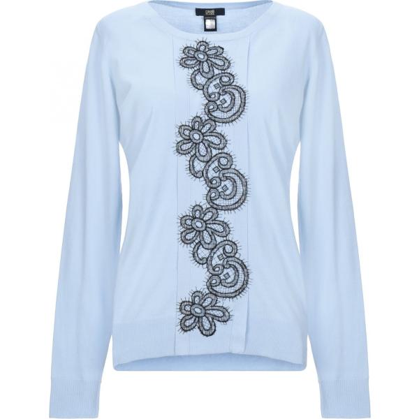 pullovers Cavalli Class blu tinta unita