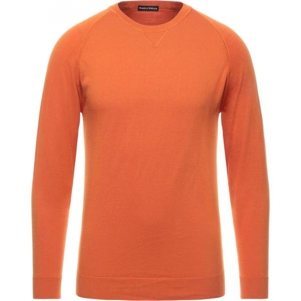 pullovers People Of Shibuya arancione tinta unita