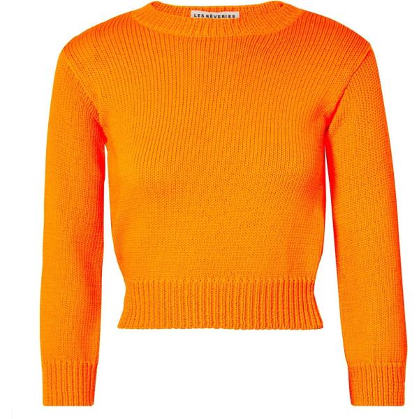 pullovers Les Rêveries arancione tinta unita