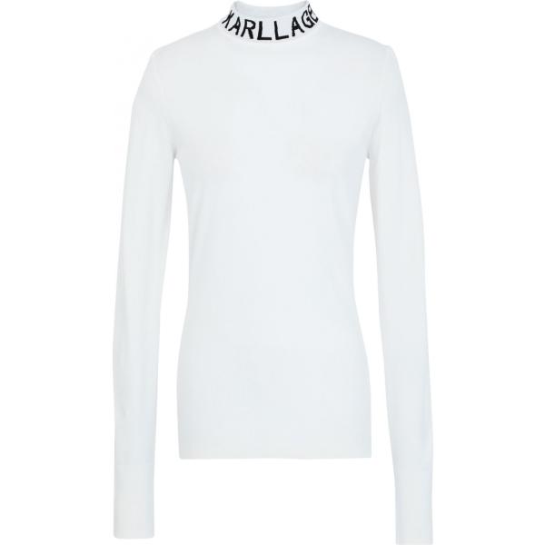 pullovers Karl Lagerfeld bianco tinta unita