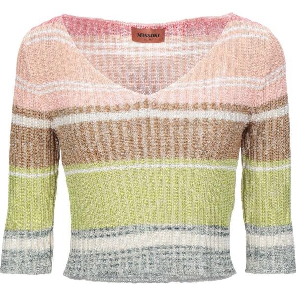 pullover Missoni rosa a righe