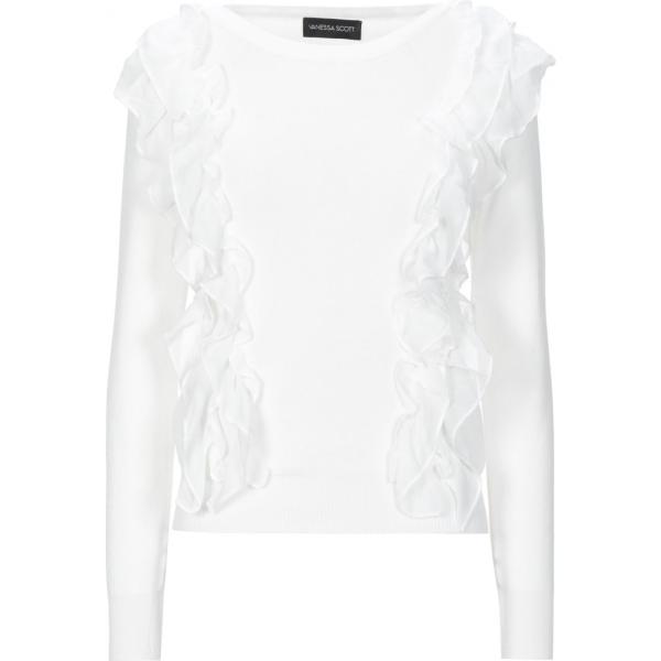 pullovers Vanessa Scott bianco tinta unita