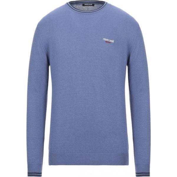 pullovers Roberto Cavalli Sport blu tinta unita