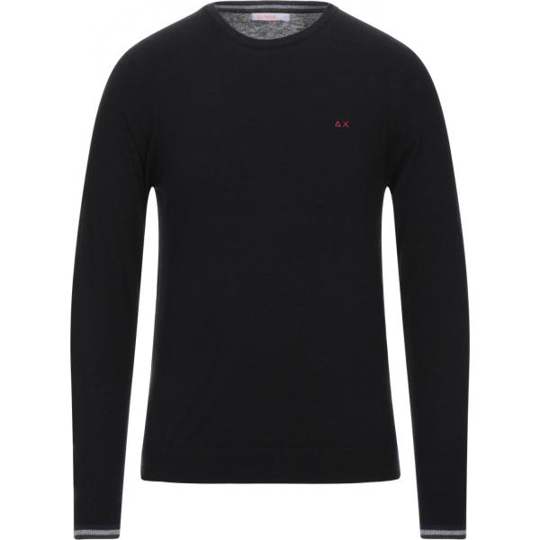 pullovers Sun 68 nero tinta unita