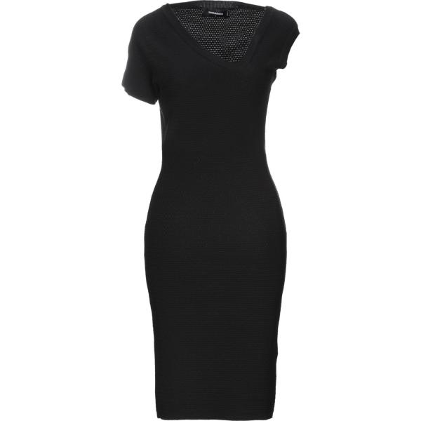 vestiti corti Dsquared2 nero tinta unita