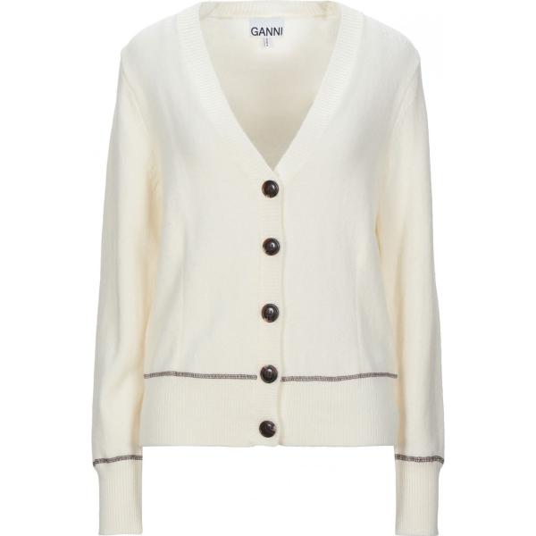 cardigans Ganni bianco tinta unita