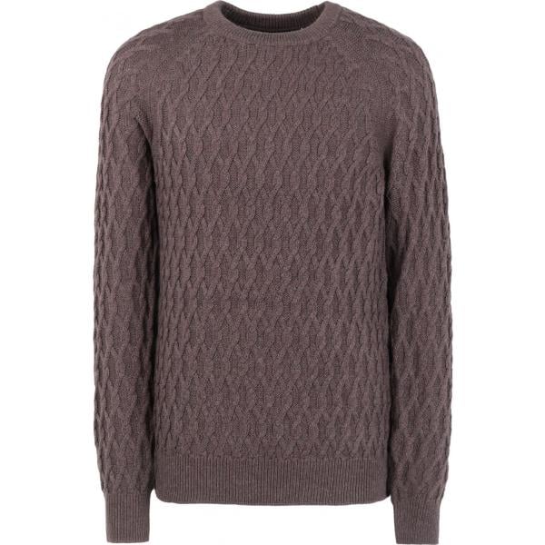 pullovers Selected Homme marrone tinta unita
