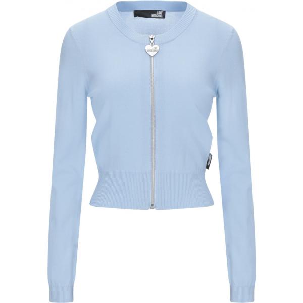 cardigans Love Moschino blu tinta unita