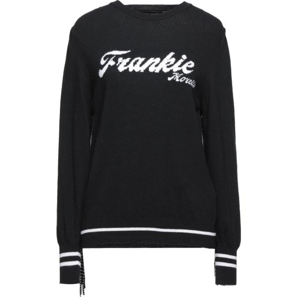 pullovers Frankie Morello nero tinta unita