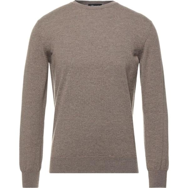 pullovers Drumohr marrone tinta unita