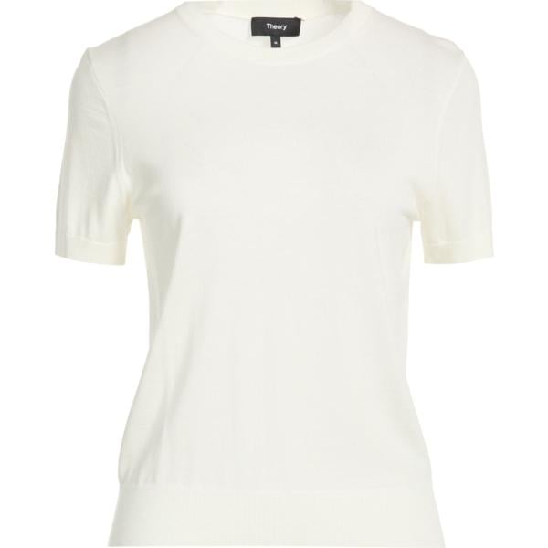 pullovers Theory bianco tinta unita