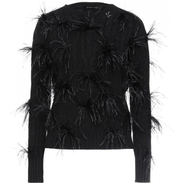 pullovers Mangano nero tinta unita