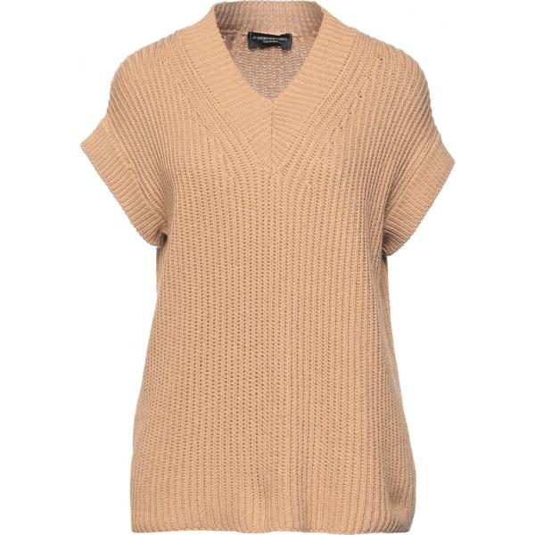 pullovers Angela Mele Milano marrone tinta unita