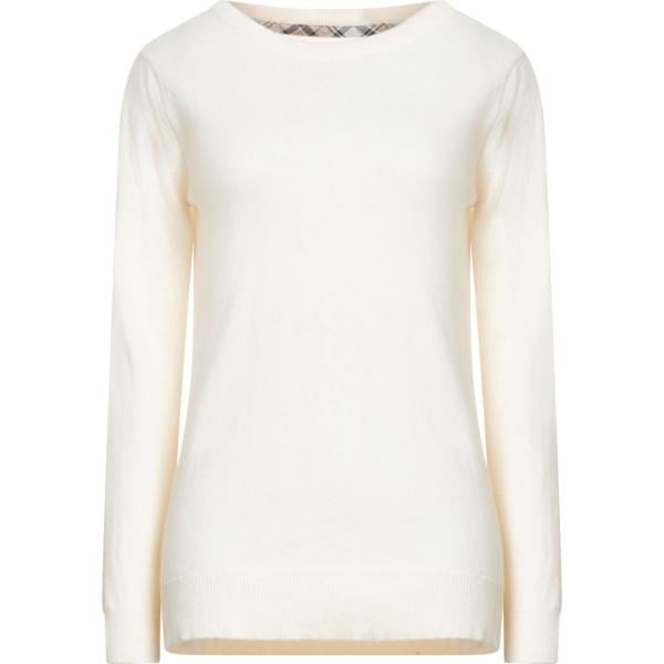 pullovers Barbour bianco tinta unita