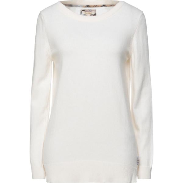 pullovers Barbour bianco tinta unita