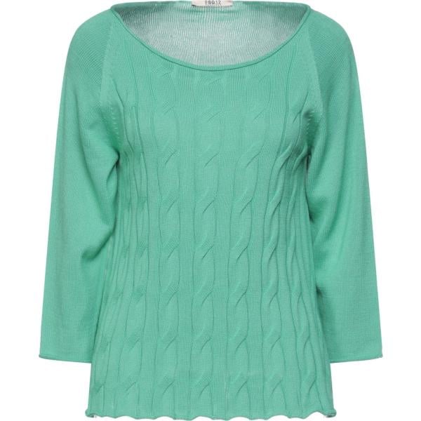 pullovers Tsd12 verde tinta unita