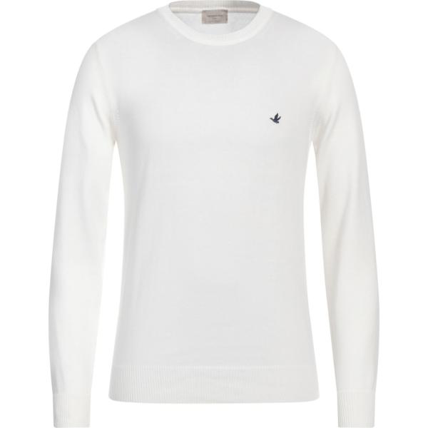 pullovers Brooksfield bianco tinta unita