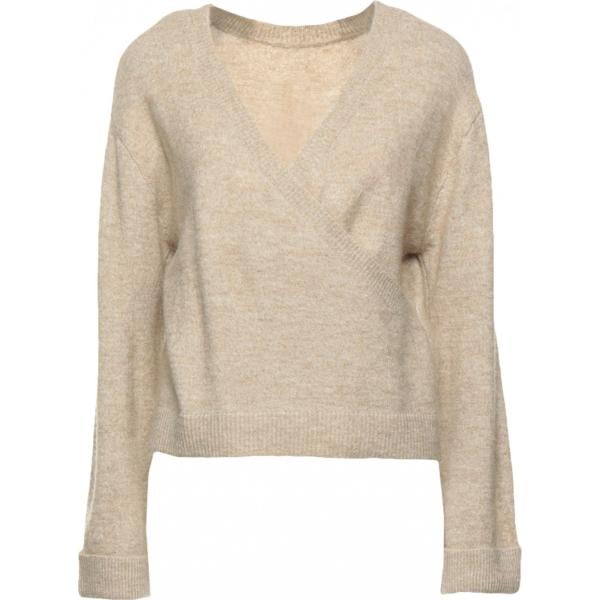 pullovers Pieces marrone tinta unita