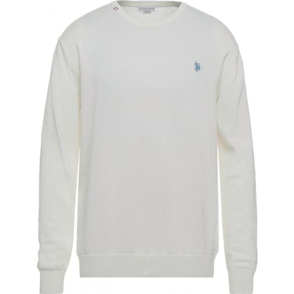 pullovers U.s.polo Assn. bianco tinta unita