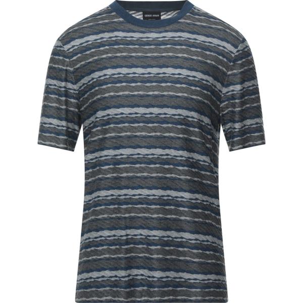 t-shirt Giorgio Armani grigio a righe