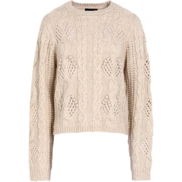 pullovers Pieces marrone tinta unita