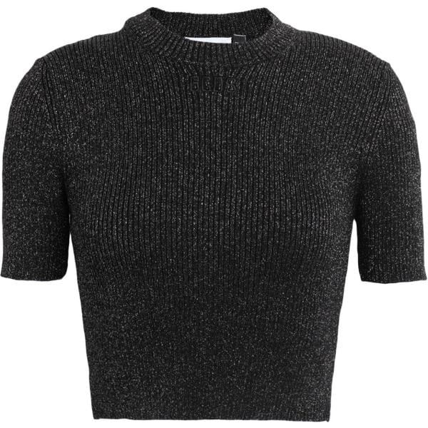 pullovers Gcds nero tinta unita