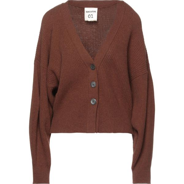 cardigans Semicouture marrone tinta unita