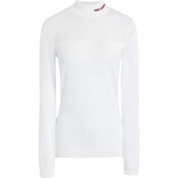 pullovers Karl Lagerfeld bianco tinta unita