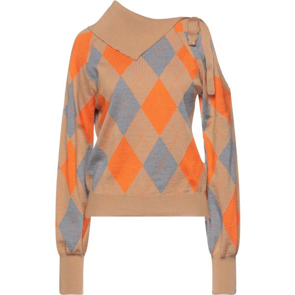 maglieria Msgm marrone geometrica