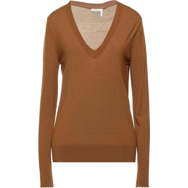 pullovers Chloé marrone tinta unita