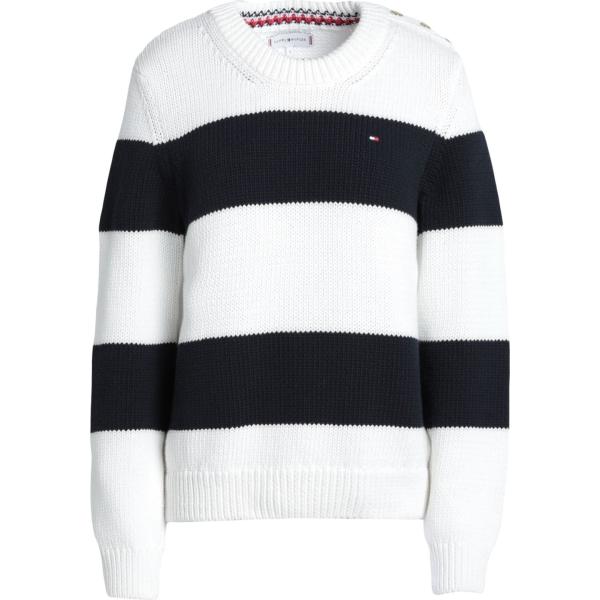 pullovers Tommy Hilfiger bianco a righe