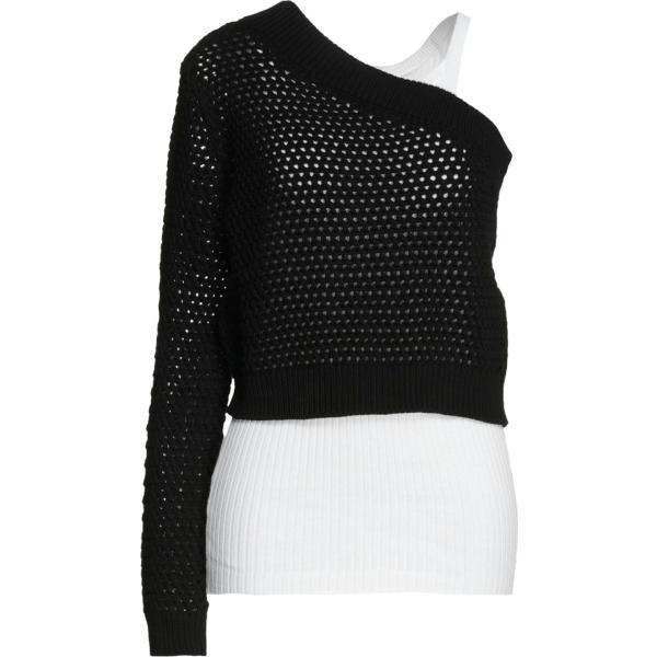 pullovers Gcds nero tinta unita