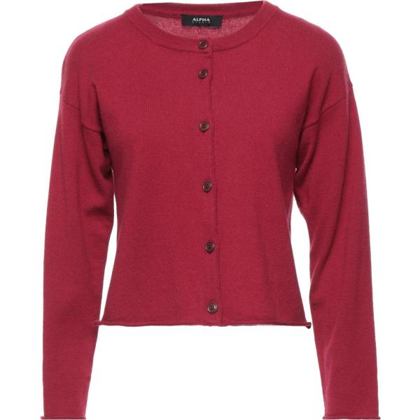 cardigans Alpha Studio rosso tinta unita