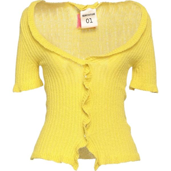 cardigans Semicouture verde tinta unita