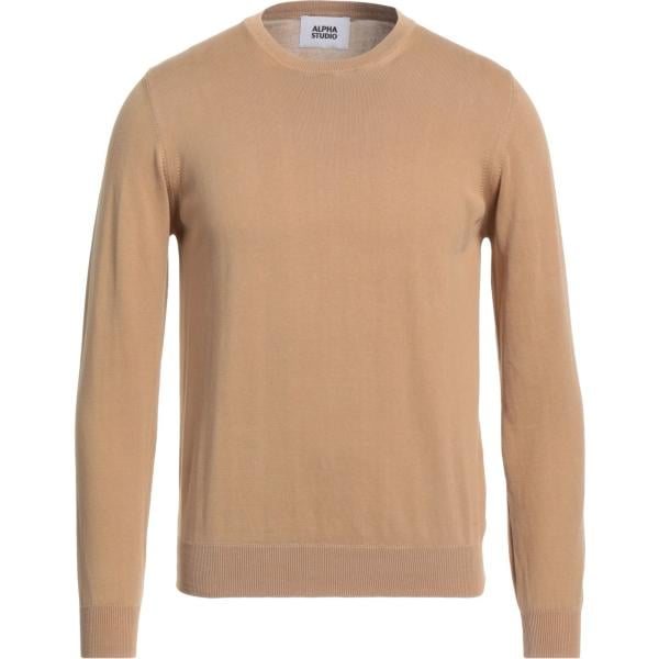 pullovers Alpha Studio marrone tinta unita